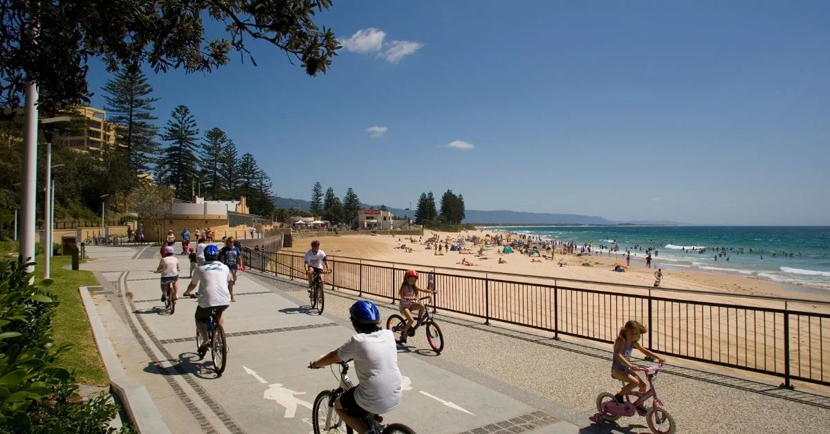 Bicycle pathway Wollongong Harbour