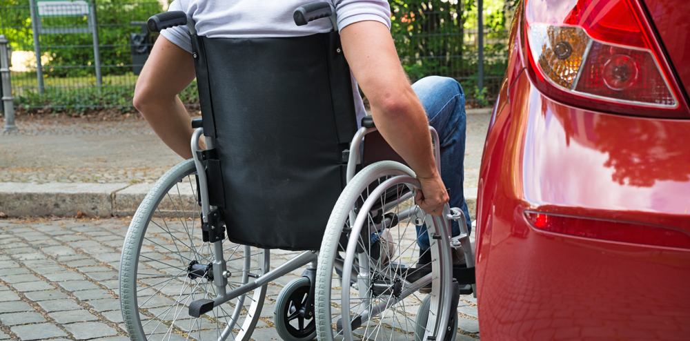 Accessible parking in Wollongong CBD.